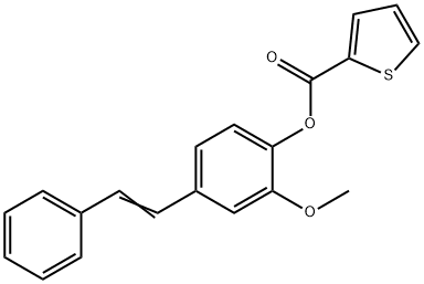 2-methoxy-4-(2-phenylvinyl)phenyl 2-thiophenecarboxylate,302802-90-0,结构式