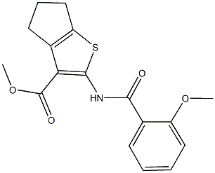 methyl 2-[(2-methoxybenzoyl)amino]-5,6-dihydro-4H-cyclopenta[b]thiophene-3-carboxylate Structure