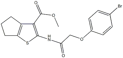 methyl 2-{[(4-bromophenoxy)acetyl]amino}-5,6-dihydro-4H-cyclopenta[b]thiophene-3-carboxylate Structure