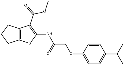 302803-25-4 methyl 2-{[(4-isopropylphenoxy)acetyl]amino}-5,6-dihydro-4H-cyclopenta[b]thiophene-3-carboxylate