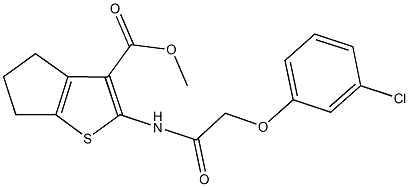 302803-29-8 methyl 2-{[(3-chlorophenoxy)acetyl]amino}-5,6-dihydro-4H-cyclopenta[b]thiophene-3-carboxylate