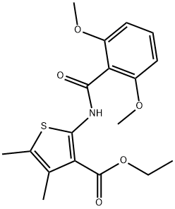 ethyl 2-[(2,6-dimethoxybenzoyl)amino]-4,5-dimethyl-3-thiophenecarboxylate Structure