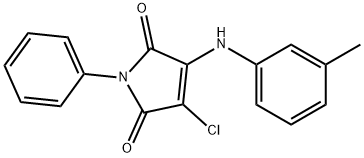 3-chloro-1-phenyl-4-(3-toluidino)-1H-pyrrole-2,5-dione 化学構造式