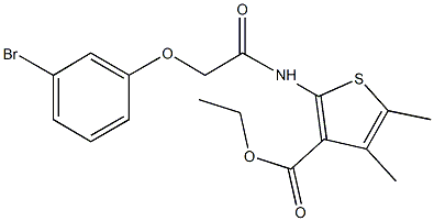 ethyl 2-{[(3-bromophenoxy)acetyl]amino}-4,5-dimethylthiophene-3-carboxylate Structure