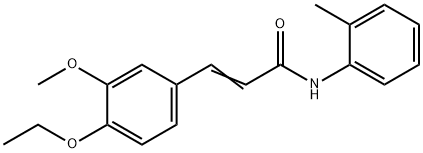3-(4-ethoxy-3-methoxyphenyl)-N-(2-methylphenyl)acrylamide Struktur