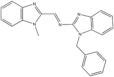 N-(1-benzyl-1H-benzimidazol-2-yl)-N-[(1-methyl-1H-benzimidazol-2-yl)methylene]amine Structure