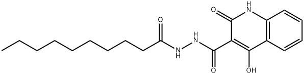 N'-decanoyl-4-hydroxy-2-oxo-1,2-dihydroquinoline-3-carbohydrazide,302818-11-7,结构式
