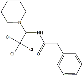 2-phenyl-N-[2,2,2-trichloro-1-(1-piperidinyl)ethyl]acetamide Struktur