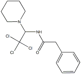 2-phenyl-N-[2,2,2-trichloro-1-(1-piperidinyl)ethyl]acetamide Structure