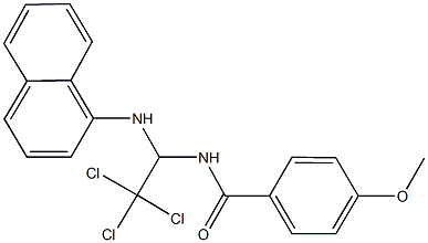 4-methoxy-N-[2,2,2-trichloro-1-(1-naphthylamino)ethyl]benzamide 结构式