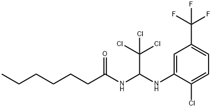 N-{2,2,2-trichloro-1-[2-chloro-5-(trifluoromethyl)anilino]ethyl}heptanamide,302820-45-7,结构式