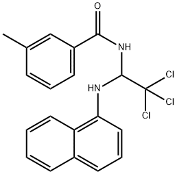 3-methyl-N-[2,2,2-trichloro-1-(1-naphthylamino)ethyl]benzamide Structure