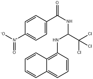 4-nitro-N-[2,2,2-trichloro-1-(1-naphthylamino)ethyl]benzamide Struktur