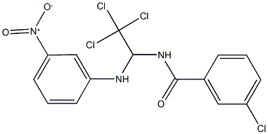 3-chloro-N-(2,2,2-trichloro-1-{3-nitroanilino}ethyl)benzamide,302821-00-7,结构式