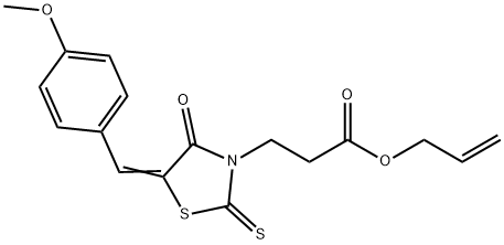 allyl 3-[5-(4-methoxybenzylidene)-4-oxo-2-thioxo-1,3-thiazolidin-3-yl]propanoate Struktur