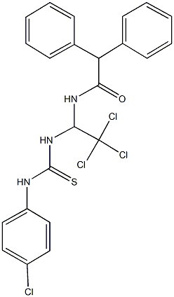 2,2-diphenyl-N-(2,2,2-trichloro-1-{[(4-chloroanilino)carbothioyl]amino}ethyl)acetamide|