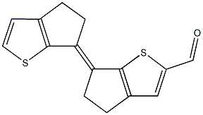 6,6-bis(5,6-dihydro-4H-cyclopenta[b]thiophen-6-ylidene)-2-carbaldehyde Structure