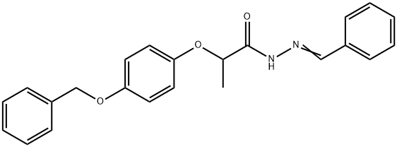N'-benzylidene-2-[4-(benzyloxy)phenoxy]propanohydrazide Struktur