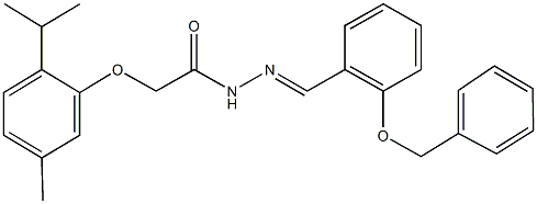 N'-[2-(benzyloxy)benzylidene]-2-(2-isopropyl-5-methylphenoxy)acetohydrazide Structure