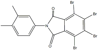 4,5,6,7-tetrabromo-2-(3,4-dimethylphenyl)-1H-isoindole-1,3(2H)-dione 化学構造式