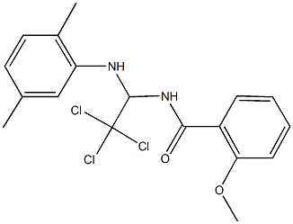 2-methoxy-N-[2,2,2-trichloro-1-(2,5-dimethylanilino)ethyl]benzamide 化学構造式