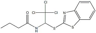 N-[1-(1,3-benzothiazol-2-ylsulfanyl)-2,2,2-trichloroethyl]butanamide Structure
