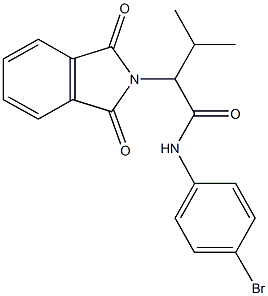 N-(4-bromophenyl)-2-(1,3-dioxo-1,3-dihydro-2H-isoindol-2-yl)-3-methylbutanamide Structure