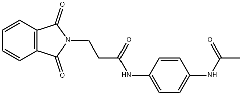 N-[4-(acetylamino)phenyl]-3-(1,3-dioxo-1,3-dihydro-2H-isoindol-2-yl)propanamide Structure