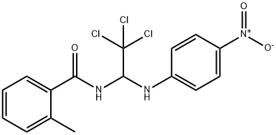 2-methyl-N-(2,2,2-trichloro-1-{4-nitroanilino}ethyl)benzamide,302928-79-6,结构式