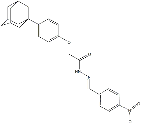 2-[4-(1-adamantyl)phenoxy]-N'-{4-nitrobenzylidene}acetohydrazide Structure