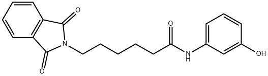 6-(1,3-dioxo-1,3-dihydro-2H-isoindol-2-yl)-N-(3-hydroxyphenyl)hexanamide Structure