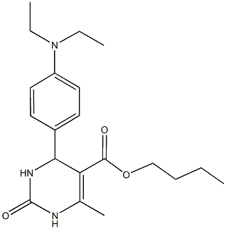 butyl 4-[4-(diethylamino)phenyl]-6-methyl-2-oxo-1,2,3,4-tetrahydropyrimidine-5-carboxylate Structure