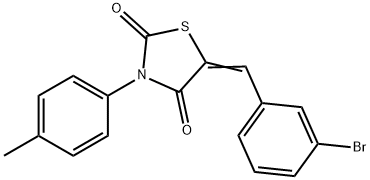 5-(3-bromobenzylidene)-3-(4-methylphenyl)-1,3-thiazolidine-2,4-dione Structure