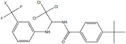 4-tert-butyl-N-{2,2,2-trichloro-1-[3-(trifluoromethyl)anilino]ethyl}benzamide Structure