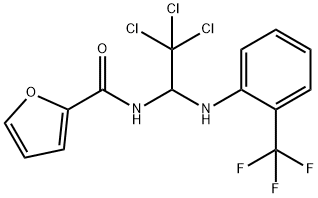 N-{2,2,2-trichloro-1-[2-(trifluoromethyl)anilino]ethyl}-2-furamide 结构式