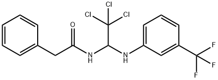 2-phenyl-N-{2,2,2-trichloro-1-[3-(trifluoromethyl)anilino]ethyl}acetamide Structure