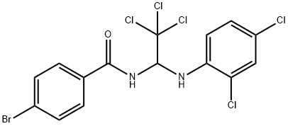 4-bromo-N-[2,2,2-trichloro-1-(2,4-dichloroanilino)ethyl]benzamide Structure