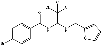 4-bromo-N-{2,2,2-trichloro-1-[(2-furylmethyl)amino]ethyl}benzamide 结构式