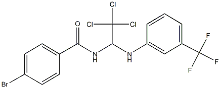 4-bromo-N-{2,2,2-trichloro-1-[3-(trifluoromethyl)anilino]ethyl}benzamide Structure