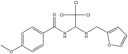 4-methoxy-N-{2,2,2-trichloro-1-[(2-furylmethyl)amino]ethyl}benzamide 结构式