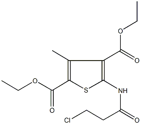 diethyl 5-[(3-chloropropanoyl)amino]-3-methyl-2,4-thiophenedicarboxylate,302936-05-6,结构式