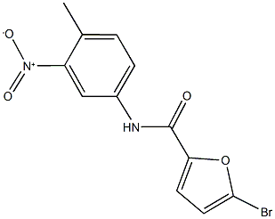 5-bromo-N-{3-nitro-4-methylphenyl}-2-furamide Struktur
