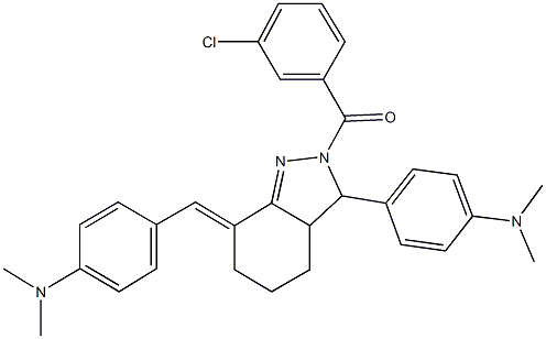 302938-48-3 4-{2-(3-chlorobenzoyl)-7-[4-(dimethylamino)benzylidene]-3,3a,4,5,6,7-hexahydro-2H-indazol-3-yl}-N,N-dimethylaniline