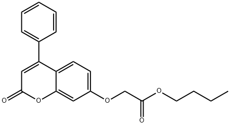 butyl [(2-oxo-4-phenyl-2H-chromen-7-yl)oxy]acetate 化学構造式