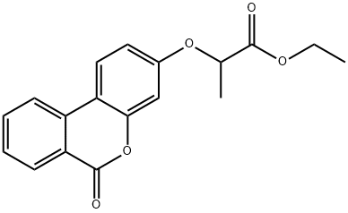 ethyl 2-[(6-oxo-6H-benzo[c]chromen-3-yl)oxy]propanoate Struktur