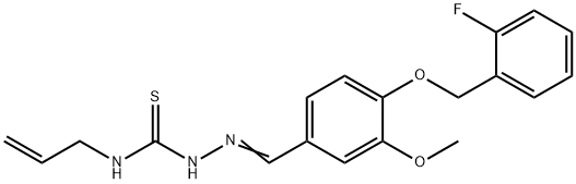 4-[(2-fluorobenzyl)oxy]-3-methoxybenzaldehyde N-allylthiosemicarbazone Structure