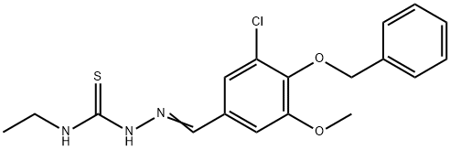 4-(benzyloxy)-3-chloro-5-methoxybenzaldehyde N-ethylthiosemicarbazone Structure