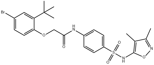 2-(4-bromo-2-tert-butylphenoxy)-N-(4-{[(3,4-dimethyl-5-isoxazolyl)amino]sulfonyl}phenyl)acetamide|