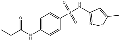 N-(4-{[(5-methyl-3-isoxazolyl)amino]sulfonyl}phenyl)propanamide 化学構造式