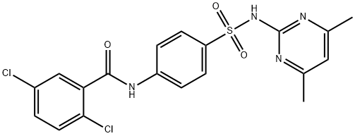2,5-dichloro-N-(4-{[(4,6-dimethyl-2-pyrimidinyl)amino]sulfonyl}phenyl)benzamide Structure